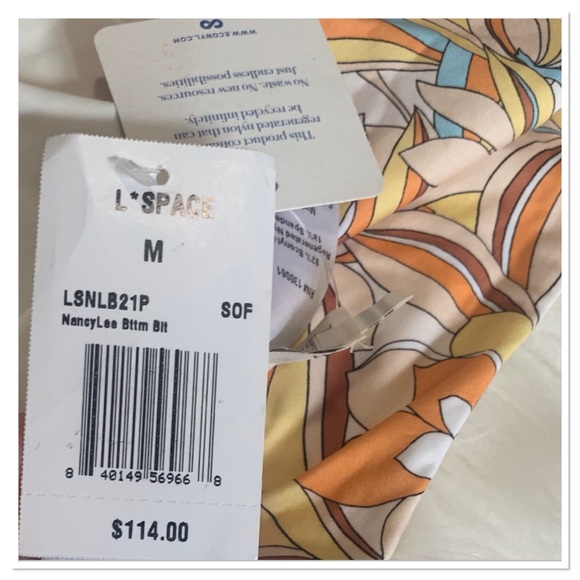 NWT L*Space Bikini Swimsuit Ringo Top Nancy Lee Bottoms Eco Chic Soulshine M/L - Picture 15 of 15